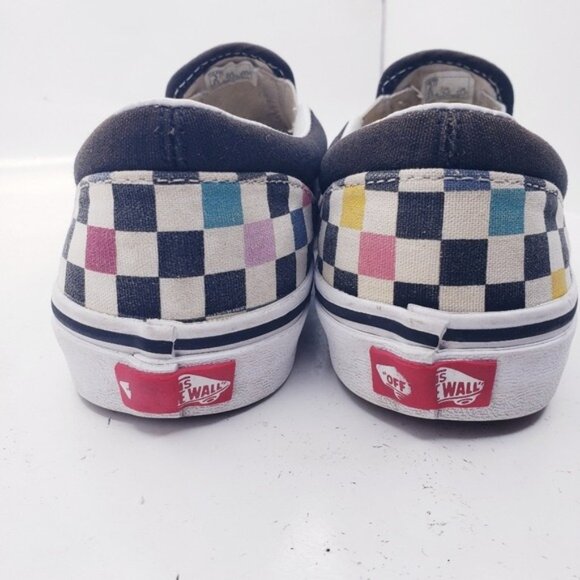 Vans Checkerboard Multicolor Slip On Sneakers Kids Unisex Youth Size 3 - Picture 3 of 13